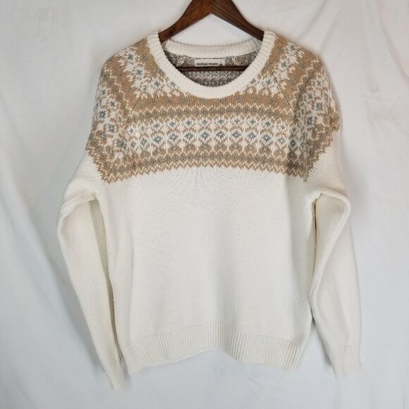 Mutual Weave Women’s Nordic Style Sweater Medium Winter Knit Pullover Cozy Hygge - Picture 1 of 9
